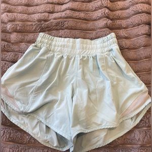 light blue LULULEMON- hotty hot shorts